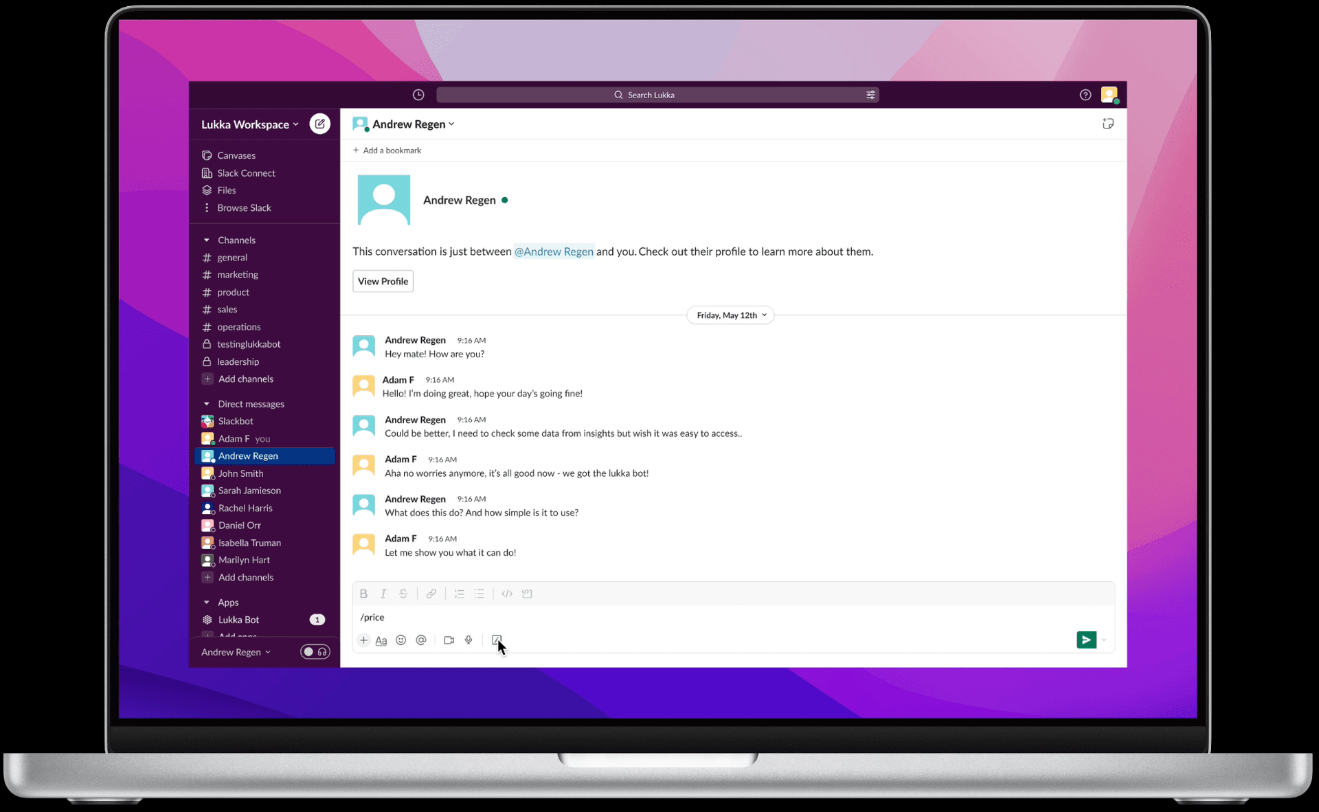 Sharing the bot with a coworker